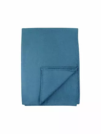 DAVID FUSSENEGGER | Manta de franela con puntada decorativa 140x200cm (Blanco natural) | blau